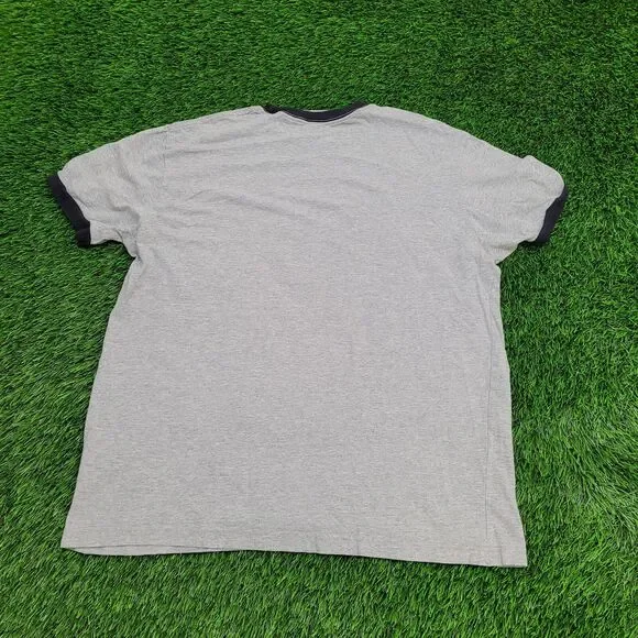 Disney Mickey-Mouse Ringer Shirt Womens Large 22x26 Gray - Picture 2 of 13